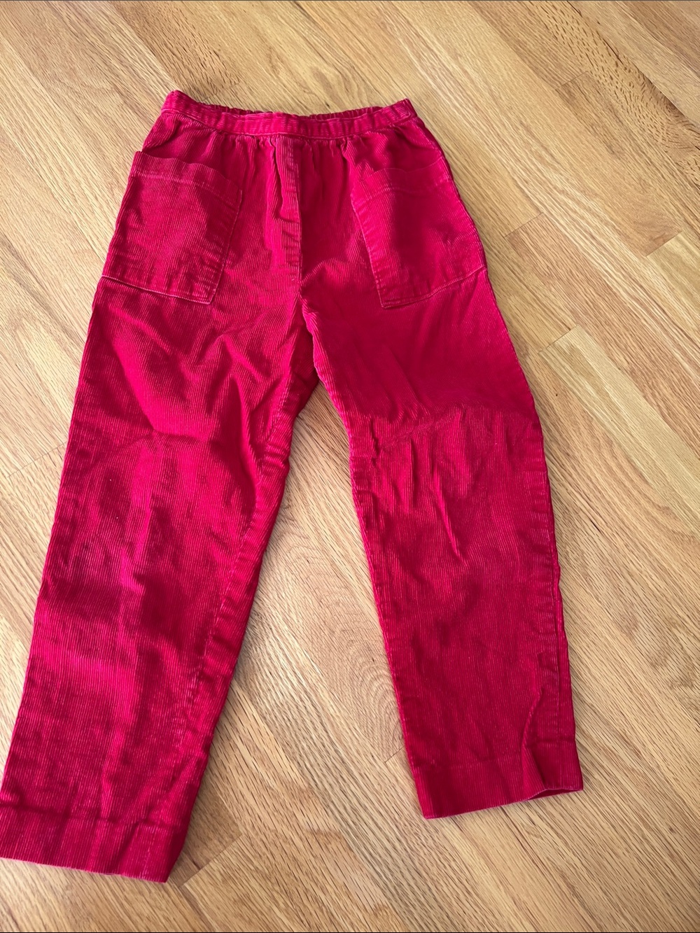 Vintage Kids Red Corduroy Pull-On Pants size 6